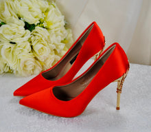 Load image into Gallery viewer, Orange Bridal Shoes
