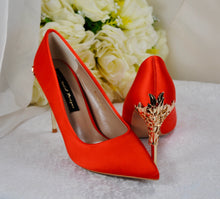 Load image into Gallery viewer, Orange Bridal Shoes
