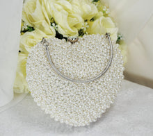 Load image into Gallery viewer, Pearl Heart Bag - Ivory or White
