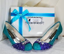 Load image into Gallery viewer, Ariel Mermaid Bridal Shoes - Princess Wedding Shoe - UK7/US9.5
