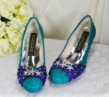 Load image into Gallery viewer, Ariel Mermaid Bridal Shoes - Princess Wedding Shoe - UK7/US9.5
