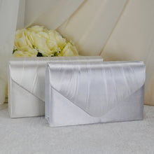 Load image into Gallery viewer, Blush Pink Bride Satin Clutch Bag, Over 25 colours
