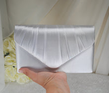 Load image into Gallery viewer, Blush Pink Bride Satin Clutch Bag, Over 25 colours
