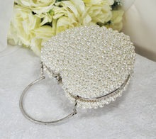 Load image into Gallery viewer, Pearl Heart Bag - Ivory or White
