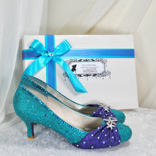 Load image into Gallery viewer, Ariel Mermaid Bridal Shoes - Princess Wedding Shoe - UK7/US9.5
