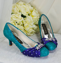 Load image into Gallery viewer, Ariel Mermaid Bridal Shoes - Princess Wedding Shoe - UK7/US9.5
