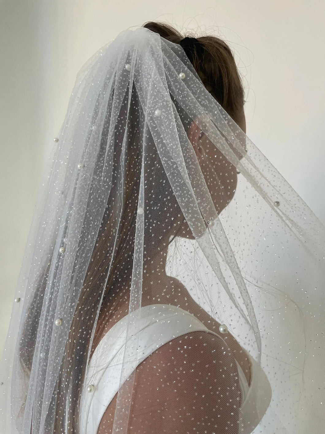 Sparkle Pearl Bridal Veil, 75cm - 300cm