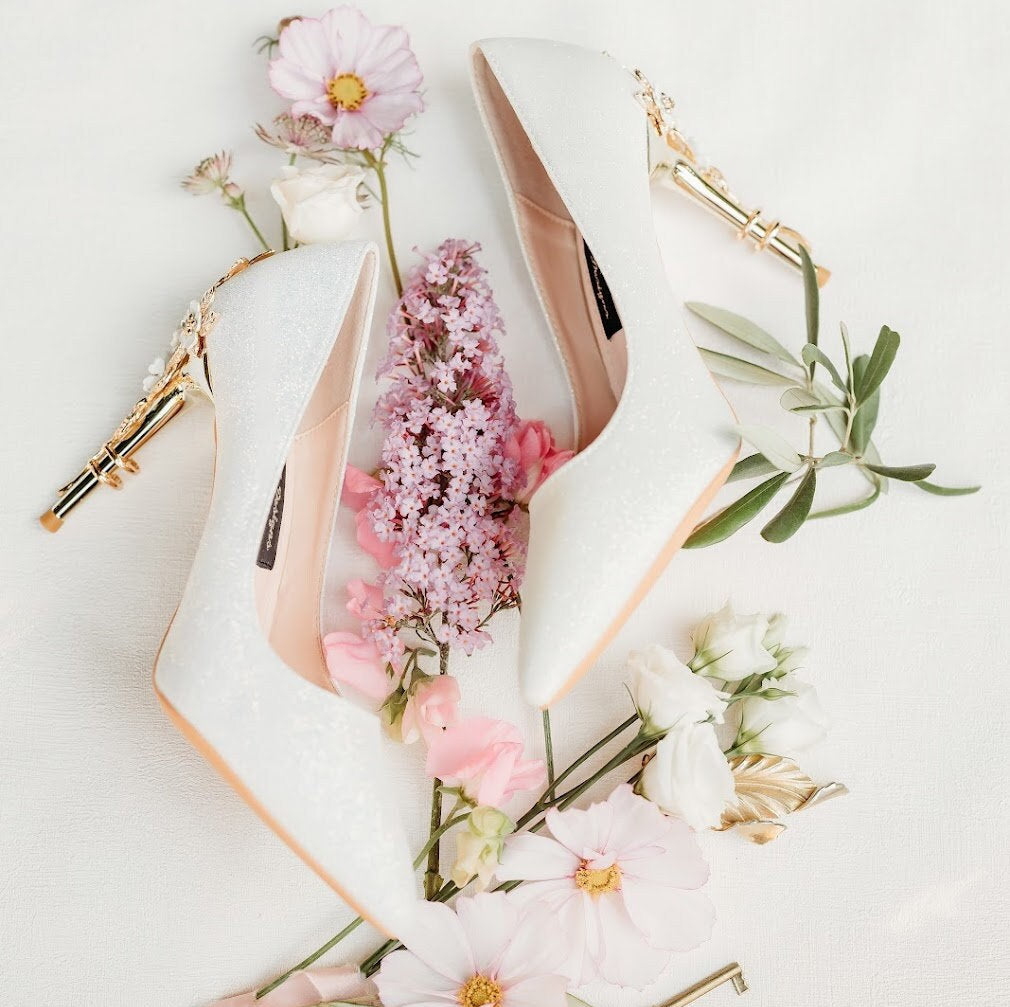 Ivory Glitter Bridal Pump