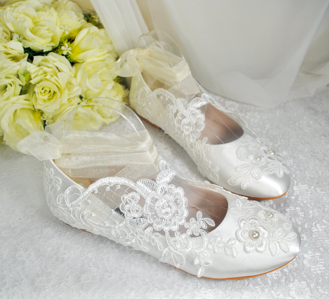 Lace Bridal Shoes Size UK7/US9.5