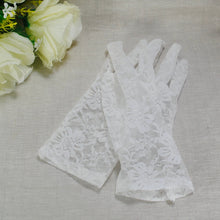 Load image into Gallery viewer, Off White Short Bridal Lace Gloves
