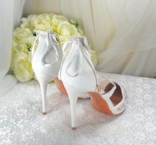 Load image into Gallery viewer, Bridal White Lace Wedding Sandals UK4/US6.5
