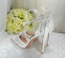 Load image into Gallery viewer, Bridal White Lace Wedding Sandals UK7/US9.5
