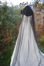 Load image into Gallery viewer, Seline - Black Soft Cathedral Bridal Veil
