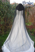 Load image into Gallery viewer, Seline - Black Soft Cathedral Bridal Veil
