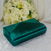 Load image into Gallery viewer, Teal Green Bride Satin Clutch Bag, Over 25 colours
