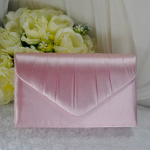 Load image into Gallery viewer, Teal Green Bride Satin Clutch Bag, Over 25 colours
