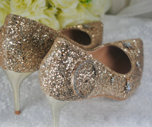 Load image into Gallery viewer, Gold Celestial Bridal Shoes
