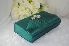 Load image into Gallery viewer, Bridal Satin Clutch Bag with &#39;Cherry Blossom&#39; - Other Colours
