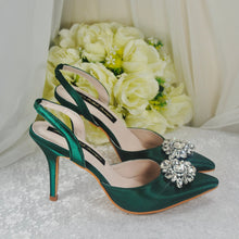 Load image into Gallery viewer, Satin Slingback WEDDING SHOES
