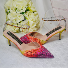 Load image into Gallery viewer, Ombre Crystal Shoes UK6/EU39/US8.5
