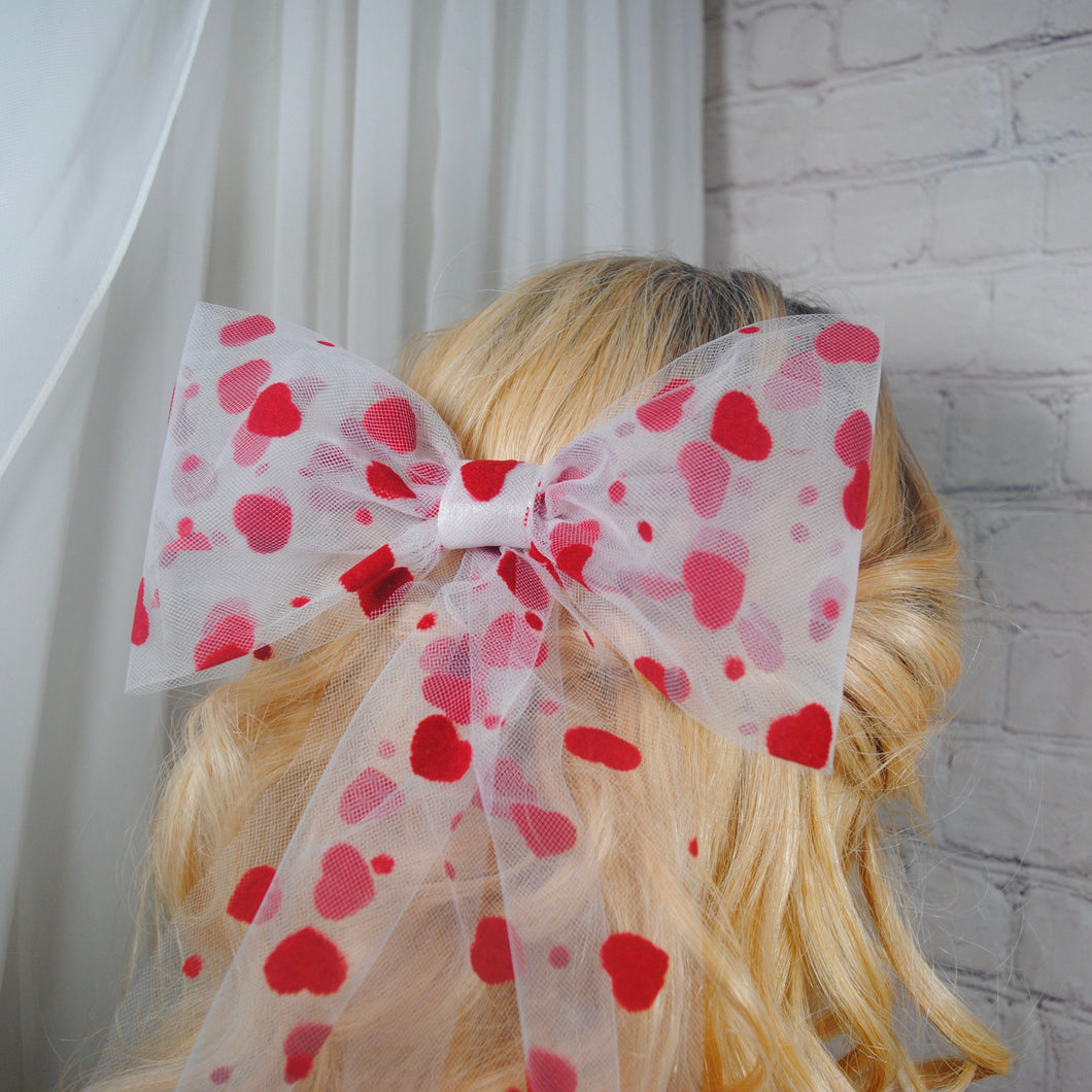 Heart Hair Bow