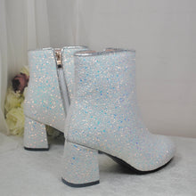 Load image into Gallery viewer, White Glitter Boots Size UK5/US7.5
