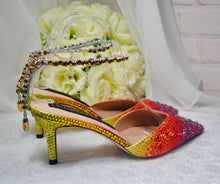 Load image into Gallery viewer, Ombre Crystal Shoes UK6/EU39/US8.5
