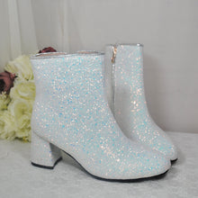 Load image into Gallery viewer, White Glitter Boots Size UK5/US7.5
