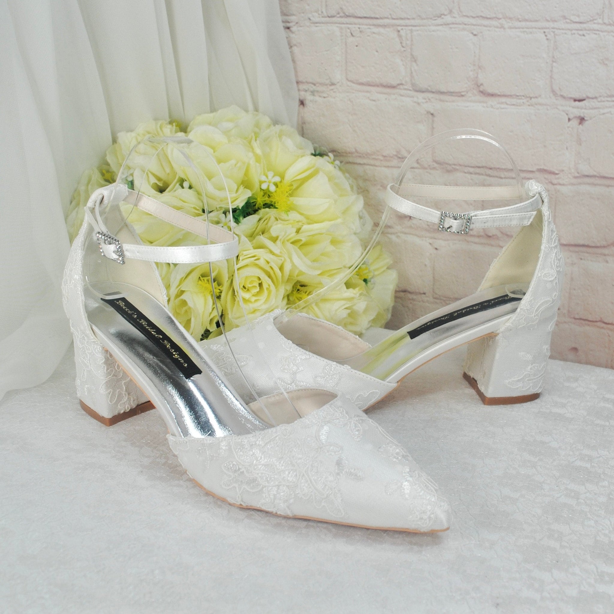 Block Heel Wedding Shoes Uk White Leather Bridal Heels U2013