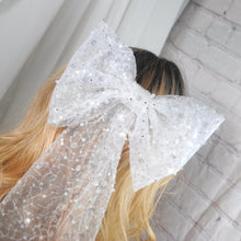 Load image into Gallery viewer, BRIDAL BOWS | Sparkling Pearl Bridal Hair Bows |
