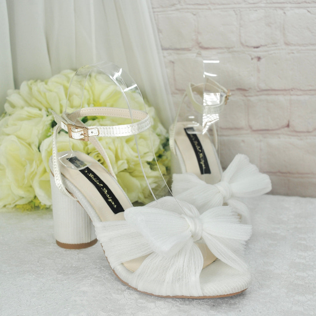 White Wedding Bridal Sandals SIZE UK2/US5