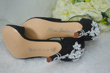 Load image into Gallery viewer, Custom Wedding Surname &amp; Date on Sole, Personalised Name and Date, Personalize Wedding Shoes,
