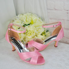 Load image into Gallery viewer, Pink Satin Sandals Uk4/US6.5
