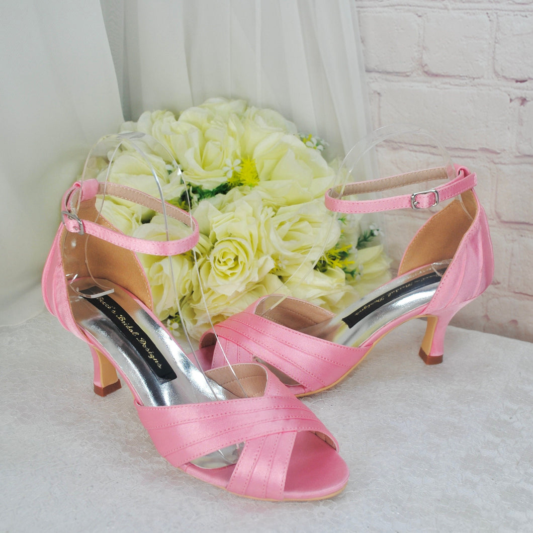 Pink Satin Sandals Uk4/US6.5