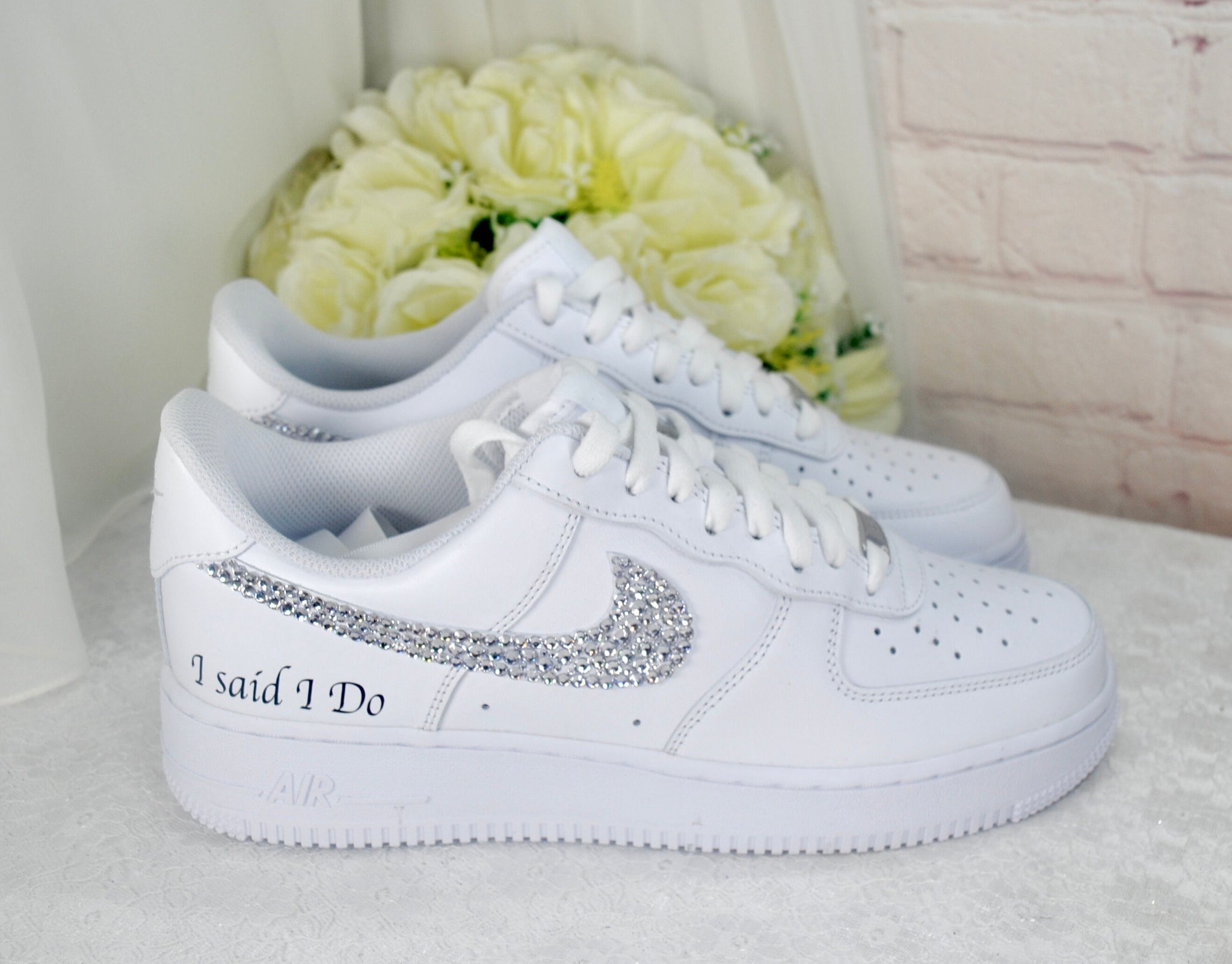 Personalised Nike Air Force 1 Trainers for Bride or Groom Becci s Bridal Designs