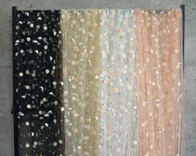 Load image into Gallery viewer, Daisy Embroidered Veil- Pink, Blue, White, Black, Champagne
