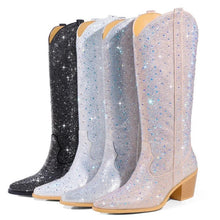 Load image into Gallery viewer, Swift Inspired Rhinestone Cowboy Boots
