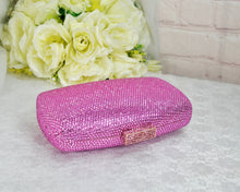 Load image into Gallery viewer, Stunning Pink Crystal Handmade Evening Clutch Bag Rhinestone Purse Other Colours
