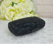 Load image into Gallery viewer, Stunning Navy Dark Blue Crystal Handmade Evening Clutch Bag Rhinestone Purse Other Colours
