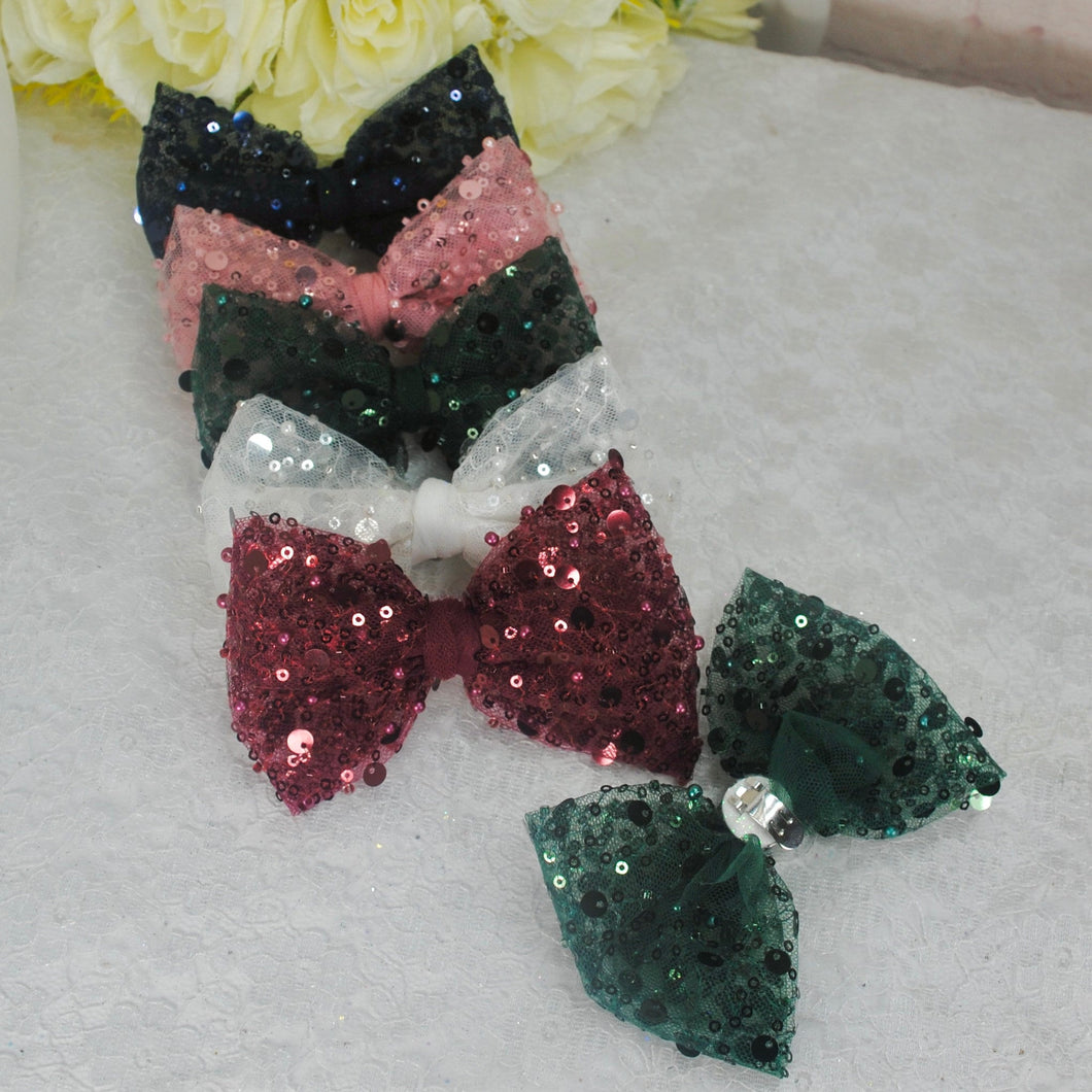 Shoe Bow Clips Sparkling Sequin Bridal Clip for Shoes