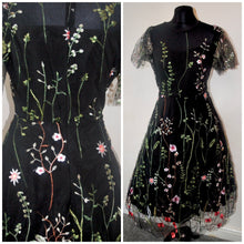 Load image into Gallery viewer, Embroidered Flower Tulle Dress - Size Medium
