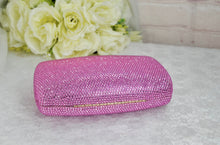 Load image into Gallery viewer, Stunning Pink Crystal Handmade Evening Clutch Bag Rhinestone Purse Other Colours
