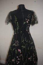 Load image into Gallery viewer, Embroidered Flower Tulle Dress - Size Medium
