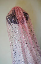 Load image into Gallery viewer, Coloured Luxury Beaded Bridal Veil Unique Sequin Veil with Comb - Other Colours
