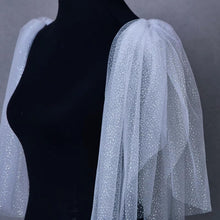 Load image into Gallery viewer, Removable sleeves, glitter detachable sleeves, white black light ivory bridal sleeves
