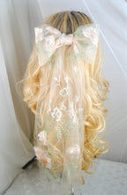 Load image into Gallery viewer, Wild Rose Embroidered Bridal Bow
