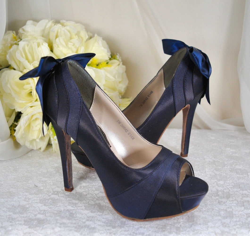 DARK NAVY Wedding Shoes Size UK4/US6.5