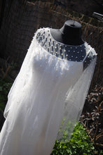 Load image into Gallery viewer, Pearl Embellished Bridal Cape
