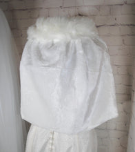 Load image into Gallery viewer, Winter Wedding Cape, Fur Bridal Shrug
