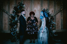 Load image into Gallery viewer, Black Spiderweb Veil, Halloween Wedding
